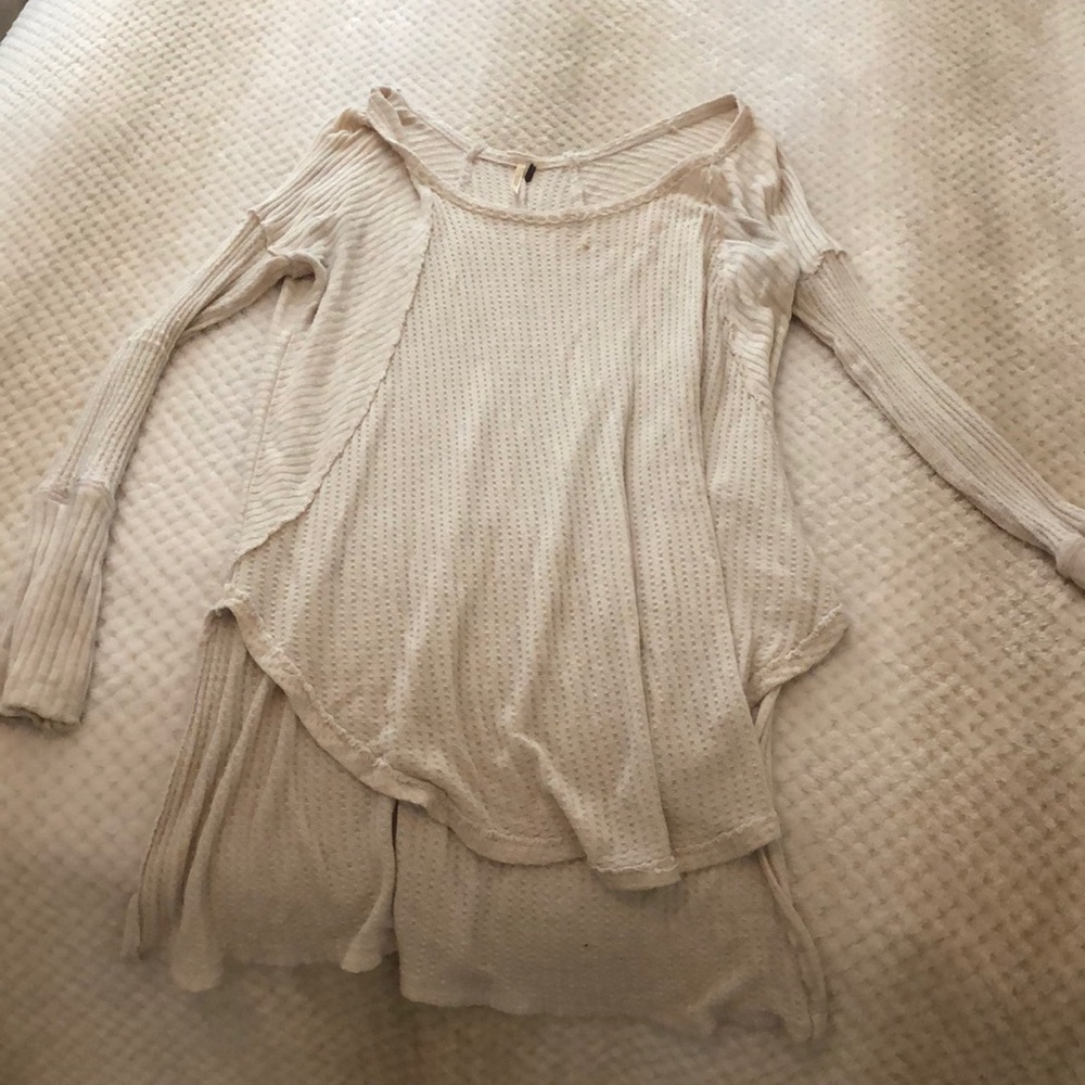 Free people cream shirt